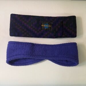 Vintage,  Purple and Black Headband Set